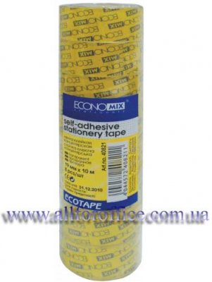 Клейкая лента 19 мм x 10 м Economix, прозрачная Киев
