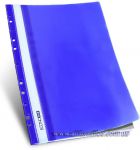 Папка скоросшиватель с перфорацией А4 глянцевая синяя