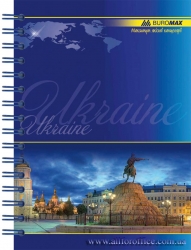 Тетрадь для записей А6, "Моя Країна", 96 л., клетка, твердая обложка с ламинацией